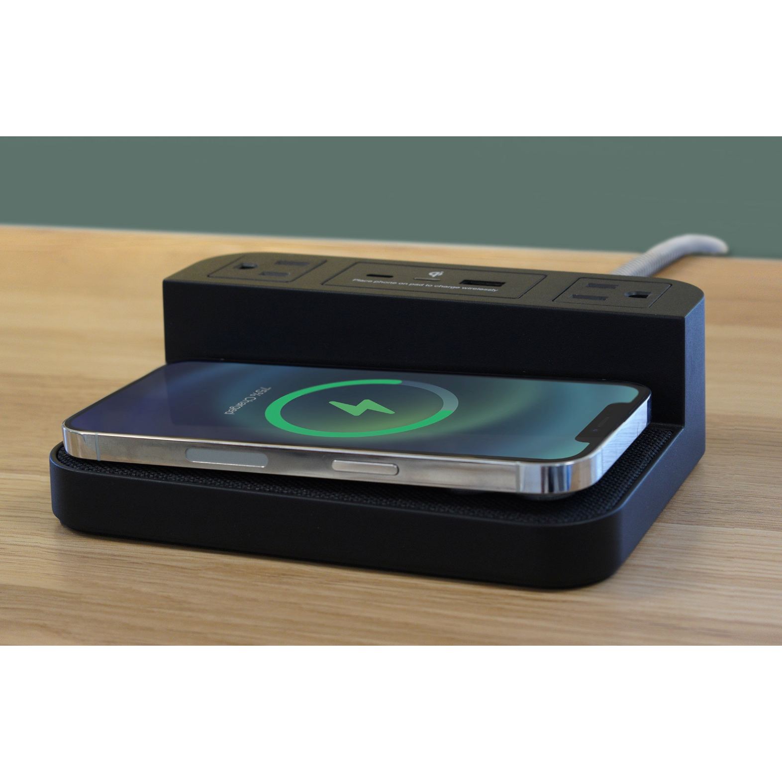 Nonstop Station P - Charging Station with 2 AC, 1 USB A, 1 USB-C and Qi Wireless Charger | PDI Hospitality