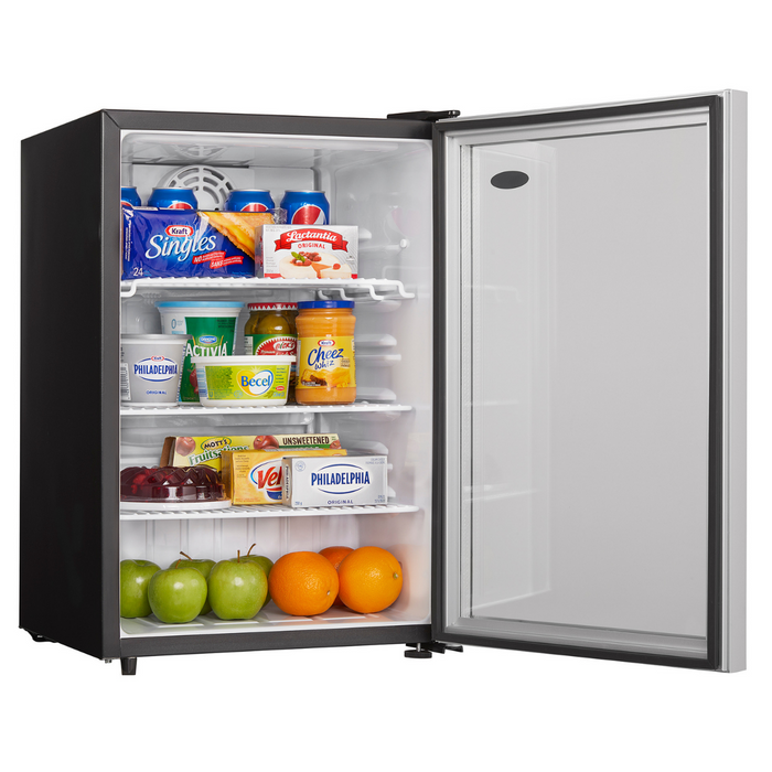 Danby 2.6 CF Refrigerator, Glass Door, All Refrigerator, Black (DAG026A1BDB)