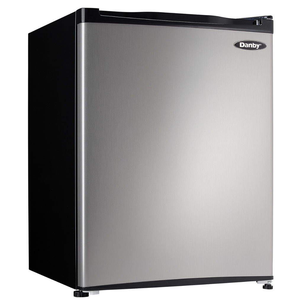 Danby 2.3 CF Refrigerator, All refrigerator, Auto-Defrost, Glass Shelves, Energy Star, Spotless Steel  (DAR023C1BSLDB) | PDI Hospitality