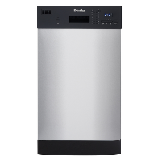 Danby 18" Dishwasher 8 PL, Energy Star, Black Stainless (DDW1804EBSS) | PDI Hospitality
