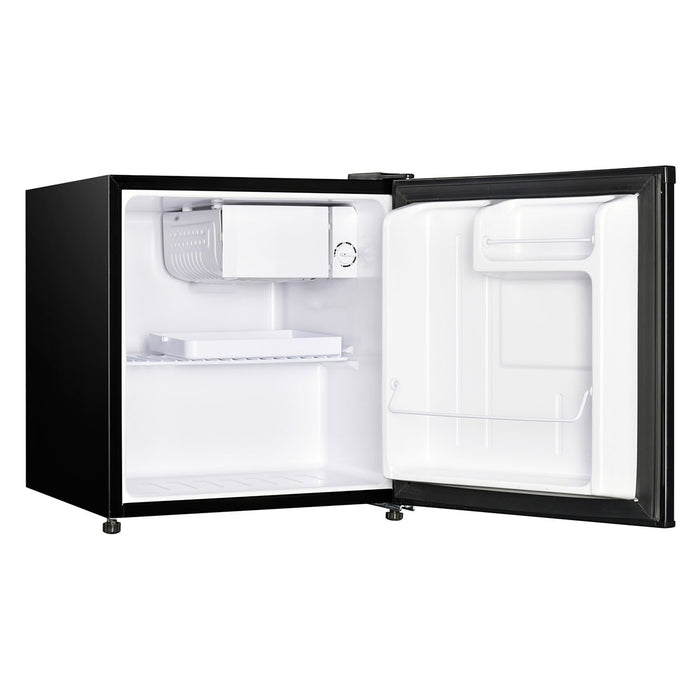 Dorm Room Refrigerator, Black, Compact Fridge, Mini, 1.7 Cu ft, Reversible  Door