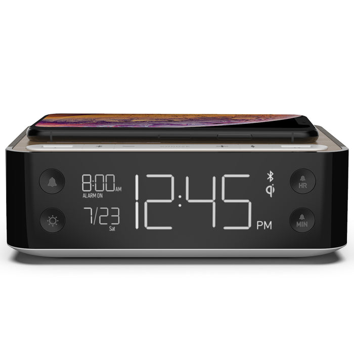 Nonstop Station A Hotel Alarm Clock W/ Wireless Charging NSA-WFB | Nonstop Alarm Clock | PDI Hospitality