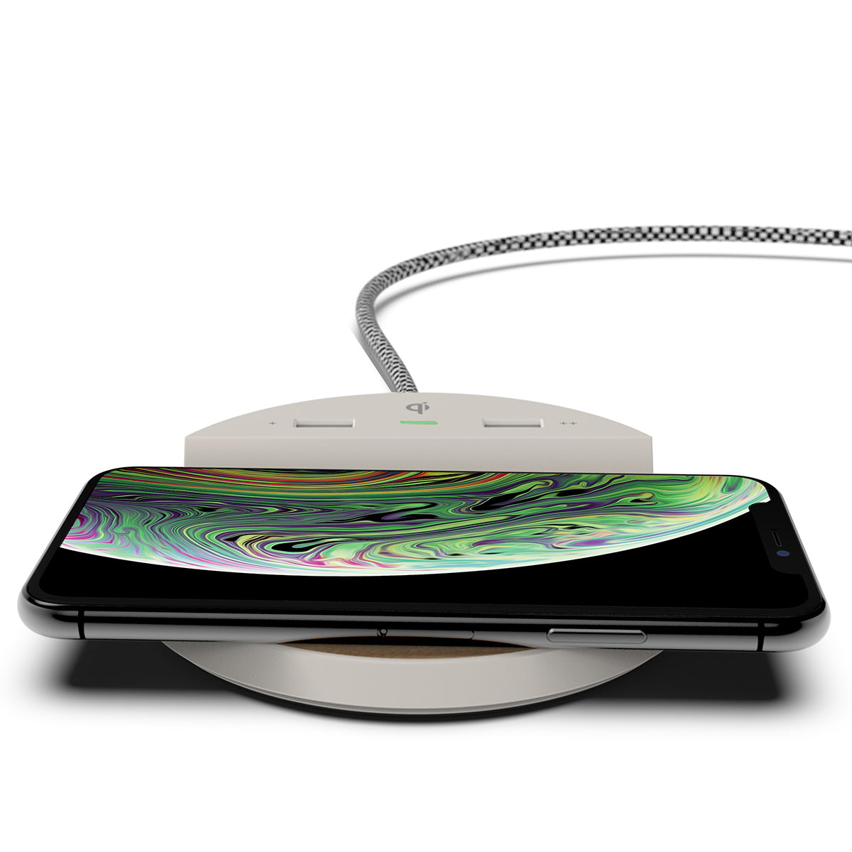 Station C Clock, Alarm, 2x USB, Wireless Charging | Nonstop | PDI Hospitality