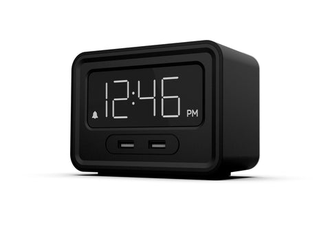 Station E  Clock, Alarm, 2x USB, Small Footprint