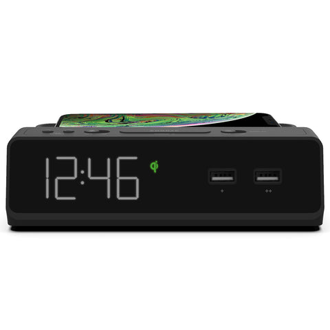 Station W Clock, Alarm, 2x USB, Wireless Charging