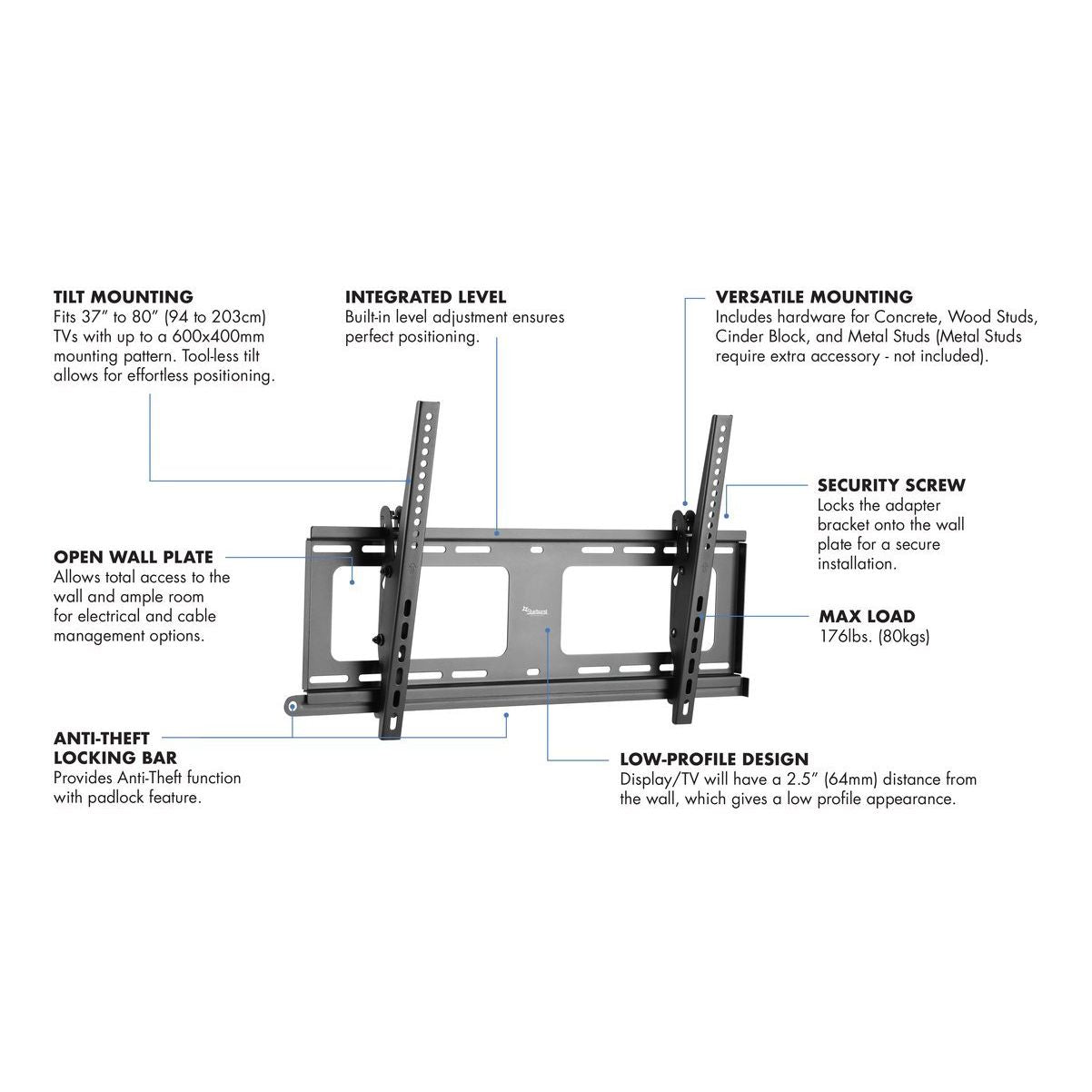 Starburst SB-3780WMT-W OUTDOOR Tilt |TV Wall Mount | PDI Hospitality