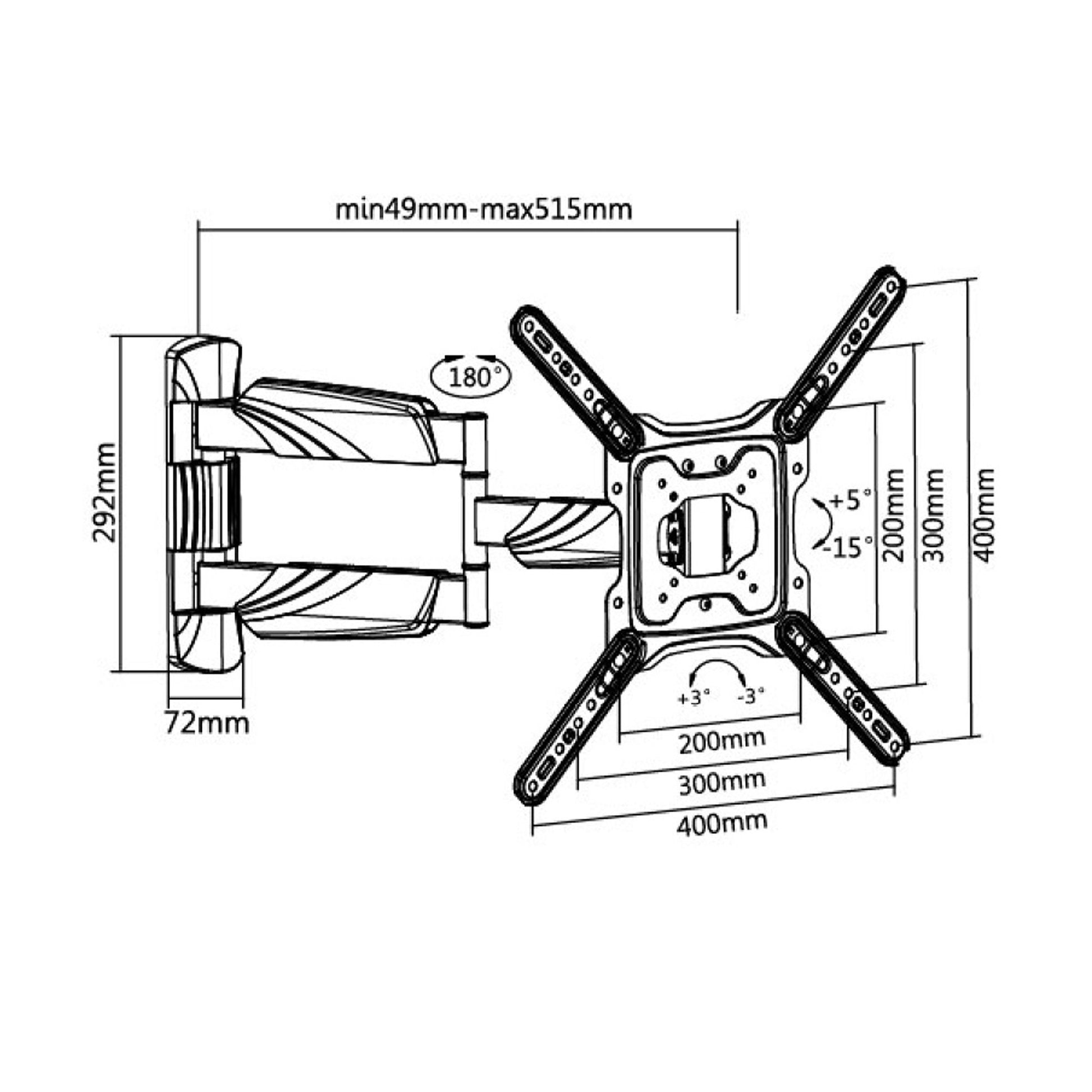 Starburst SB-2350ART Full Motion Single Arm | TV Wall Mount | PDI Hospitality