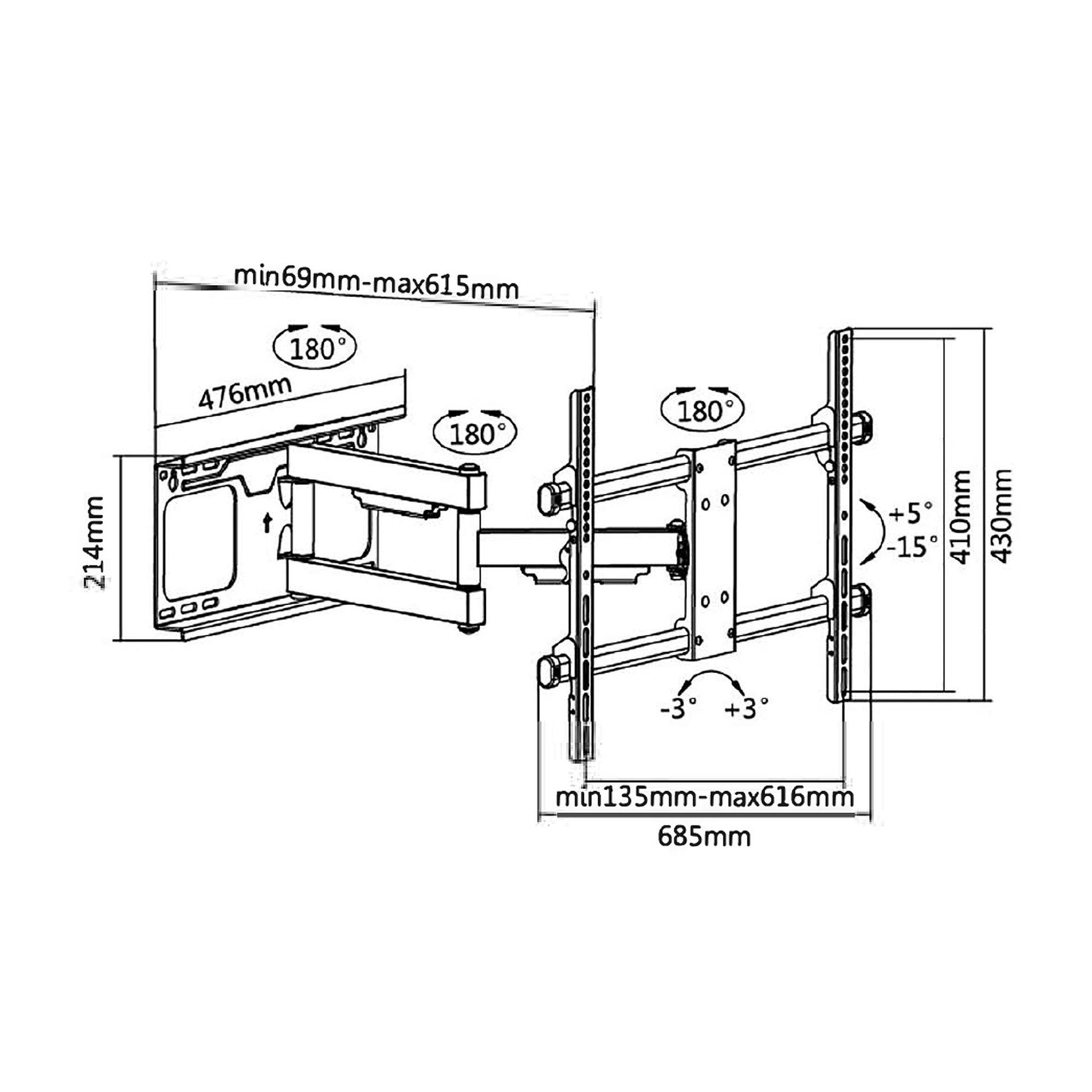 Starburst SB-3760ART Full Motion Single Arm | TV Wall Mount | PDI Hospitality