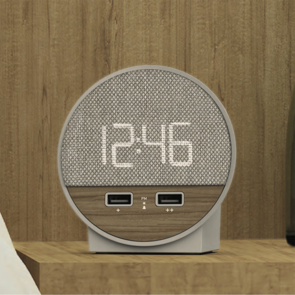 Station O  2x USB, Wireless Charging | Nonstop Alarm Clock | PDI Hospitality