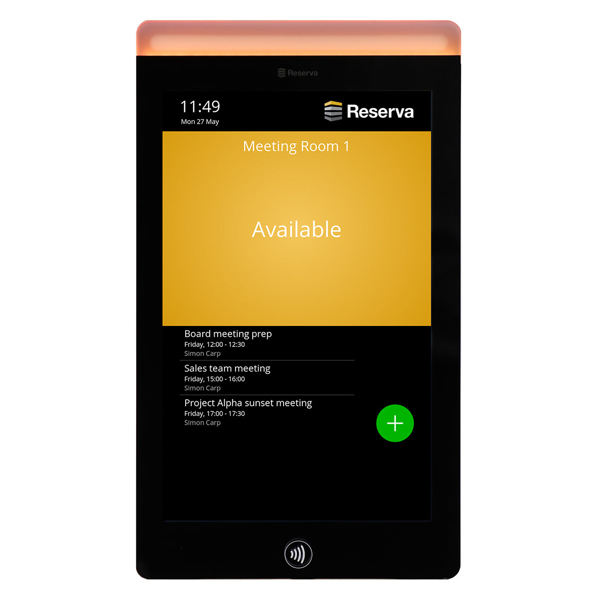 Reserva Edge 10.1" Digital Room Sign RESERVA-EDGE-10T