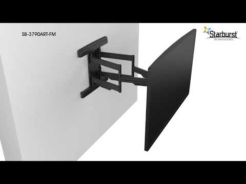 Starburst SB-3790ART-FM (FLUID MOTION) ADVANCED PREMIUM Full Motion UL Listed TV Wall Mount for 37" 40" 43" 49" 50" 55" 65" 70" 75" 80" 82" 85" 86" and select 90" Flat Panel TV Displays